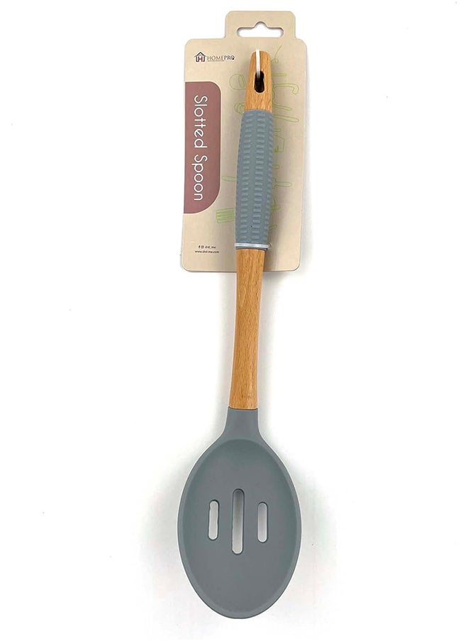 Home Pro Home Pro Slotted Cooking Spoon Silicon Head Assorted Color  - Image 2