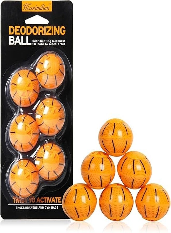 Ganraj Shoe Deodorizer Balls Strong, Odor Eliminator for Sneaker Gym Bag Closet Locker, Work Boot Drawer Freshener, Unpleasant Smell Remover Ball for Men Women Teens, 6 Packs Cologne Basketball 1 - Image 1