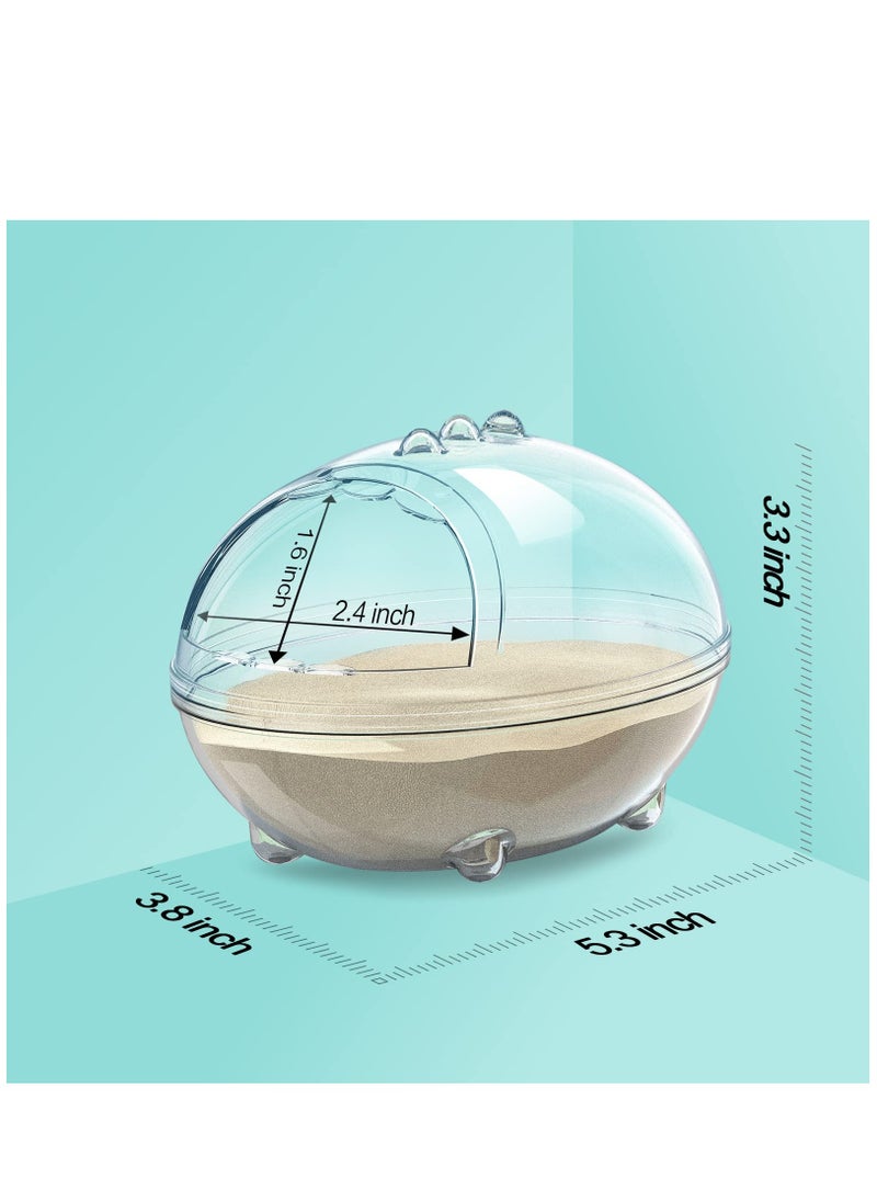Excefore - Hamster Bathroom, Hamster Bathtub Box,dust Bath for Hamster, Hamster Sand Bath Container, Hamster Bath, Hamster Bathing Bowl,Transparent Beds, Hamster Bathtub Toilet for Hamster Accessories, Small - Image 1