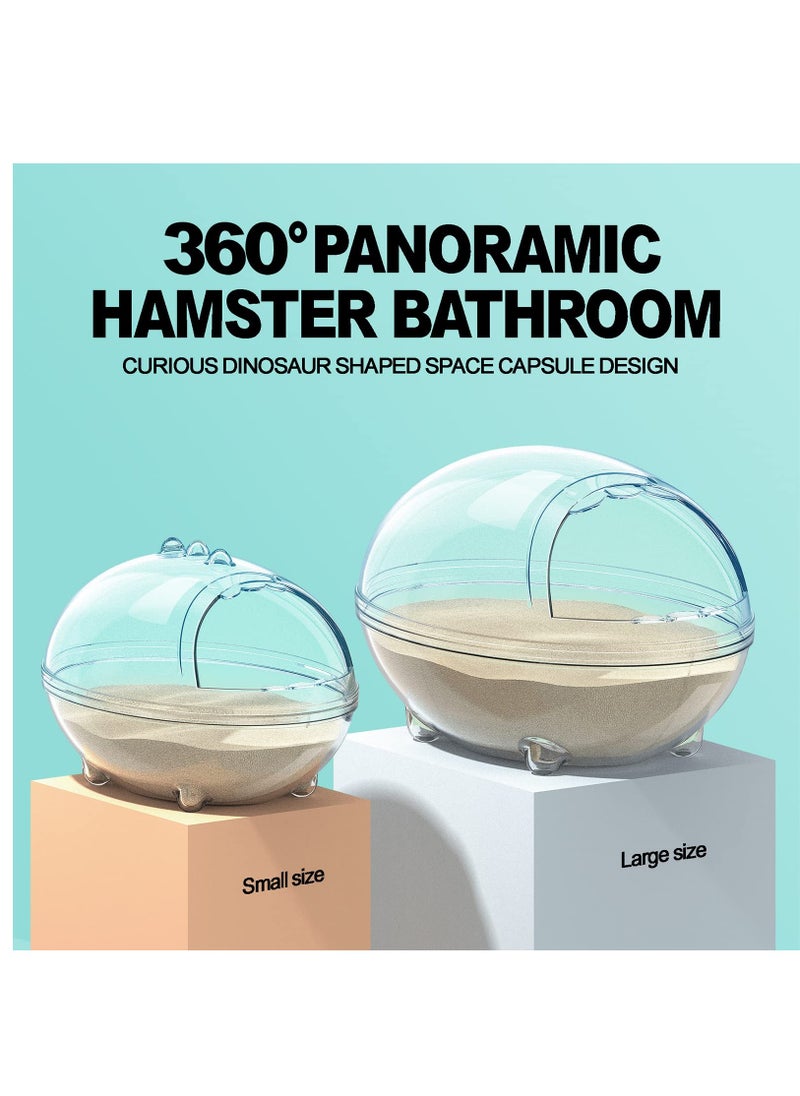 Excefore - Hamster Bathroom, Hamster Bathtub Box,dust Bath for Hamster, Hamster Sand Bath Container, Hamster Bath, Hamster Bathing Bowl,Transparent Beds, Hamster Bathtub Toilet for Hamster Accessories, Small - Image 1