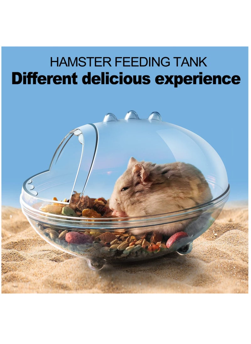 Excefore - Hamster Bathroom, Hamster Bathtub Box,dust Bath for Hamster, Hamster Sand Bath Container, Hamster Bath, Hamster Bathing Bowl,Transparent Beds, Hamster Bathtub Toilet for Hamster Accessories, Small - Image 1