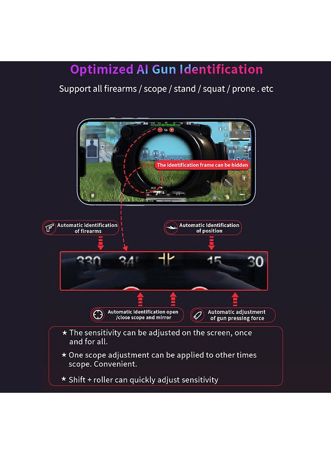 Generic - M16 Mobile Game Keyboard Mouse Converter Adapter BT5.1 Wireless Connection Low Latency Support Android iOS System - Image 1