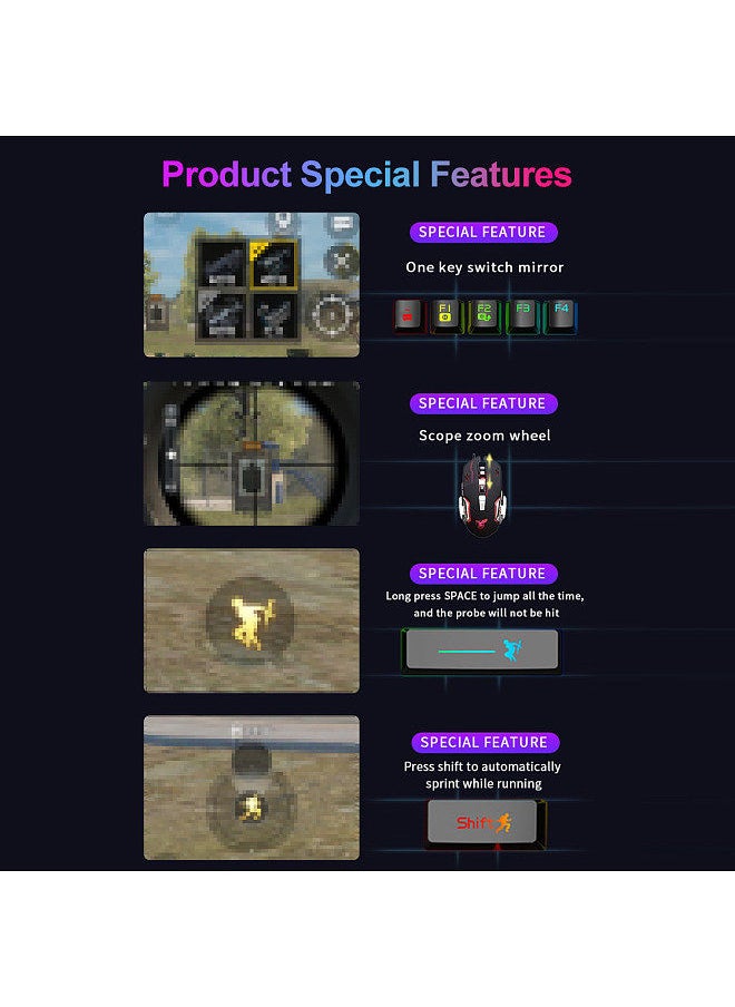 Generic - M16 Mobile Game Keyboard Mouse Converter Adapter BT5.1 Wireless Connection Low Latency Support Android iOS System - Image 1