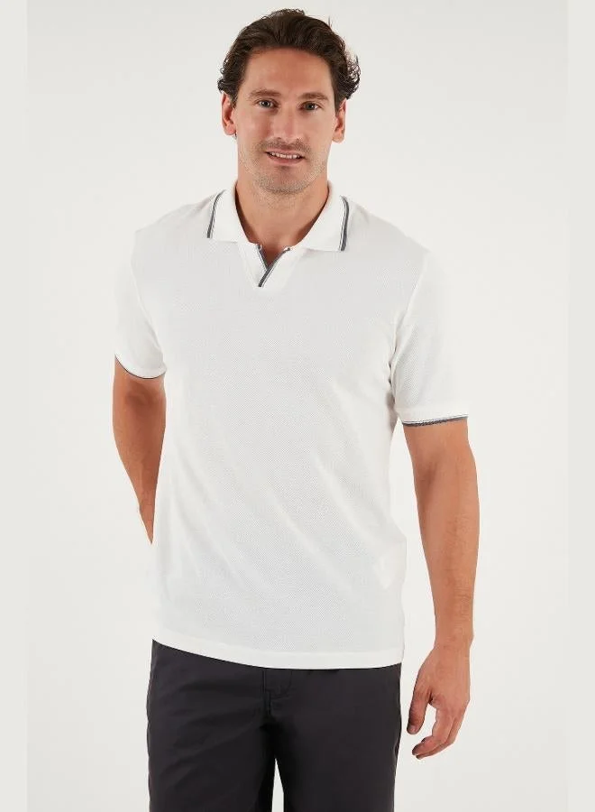 Buratti  Buratti Cotton Regular Fit Stripe Detailed Polo Collar T Shirt Men's POLO COLLAR T SHIRT 5902964 for Men | Best Price UAE