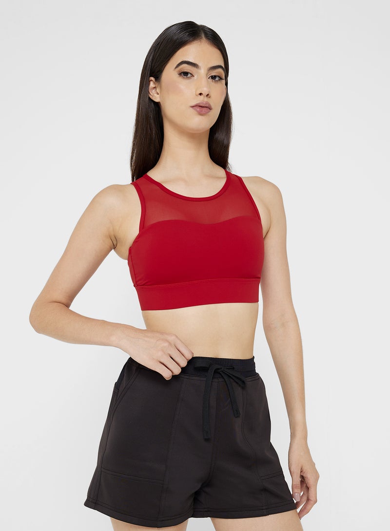 FRWD Mesh Panel Sports Bra with Back Clasp - Image 1