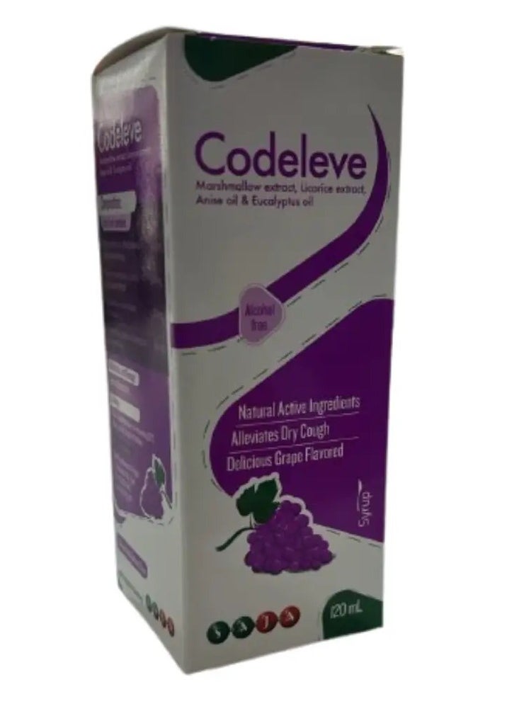 Codeleve Natural Herbal Dry Cough Syrup, 120 ml 