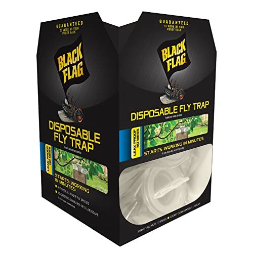 Black Flag Disposable Fly Trap, Attracts All Major Fly Species , 12 Pack - Image 1