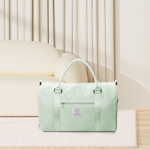 WISEPACK Gym Bag Womens Mens with Shoes Compartment and Wet Pocket Travel Duffel Bag for Women for Plane Sport Gym Tote Bags Swimming Yoga Small Waterproof Weekend Overnight Carry on Bag Hospital Holdalls - Image 2