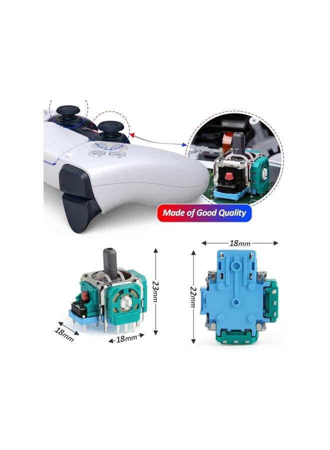 Green Tiger 4PCS 3D PS5 Joysticks for Sony Playstation 5 Controller - Analog Stick Replacement With Thumbsticks Module - Controller Accessories - Image 4