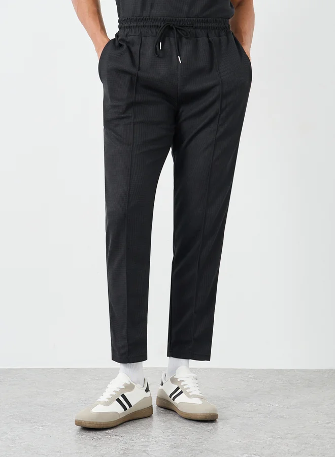 ستايلي Styli Men Solid Regular Fit T-Shirt and Joggers Co-ords