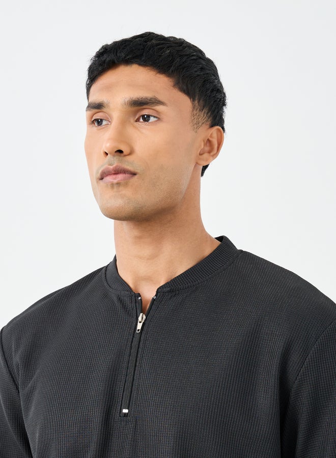 ستايلي طقم تي شيرت وبنطلون رياضي رجالي سادة بقصة عادية - Image 3