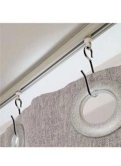 Excefore Curtain Hooks and Gliders Set, 80 Pieces Shower Curtain Pack, of 40 Pieces Hooks and 40 Pieces Gliders, for Window Door Shower Bathroom, Bendable Curtain Track Pulley  - Image 4