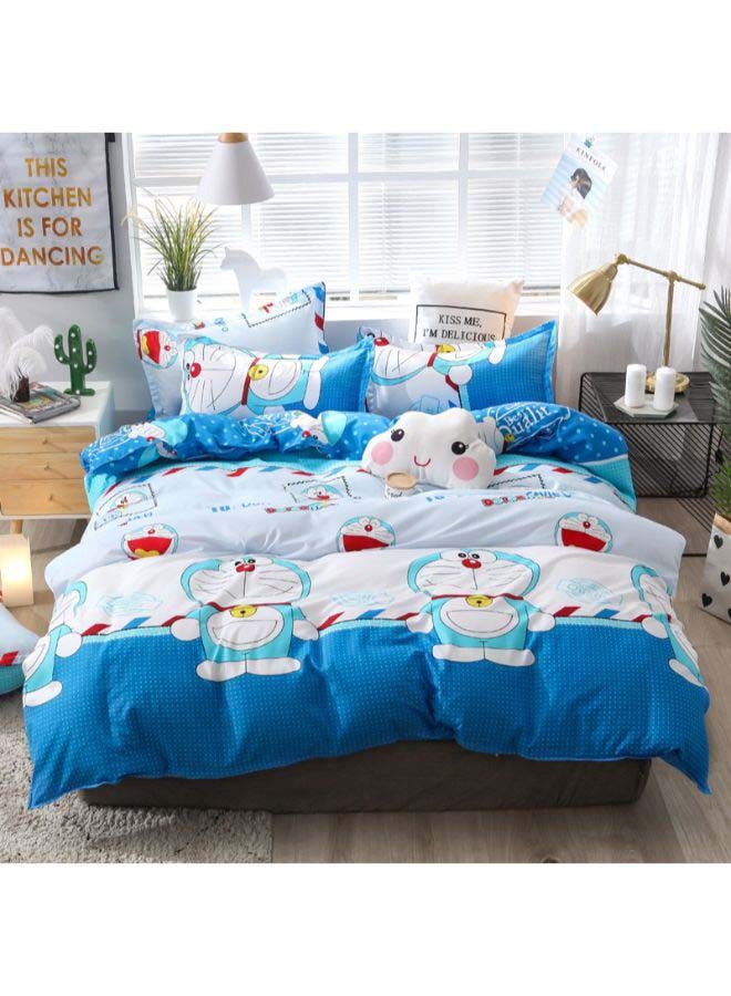 نيبمينينت 3-Pieces Of Doraemon Bedding Set polyester Blue/White - Image 1