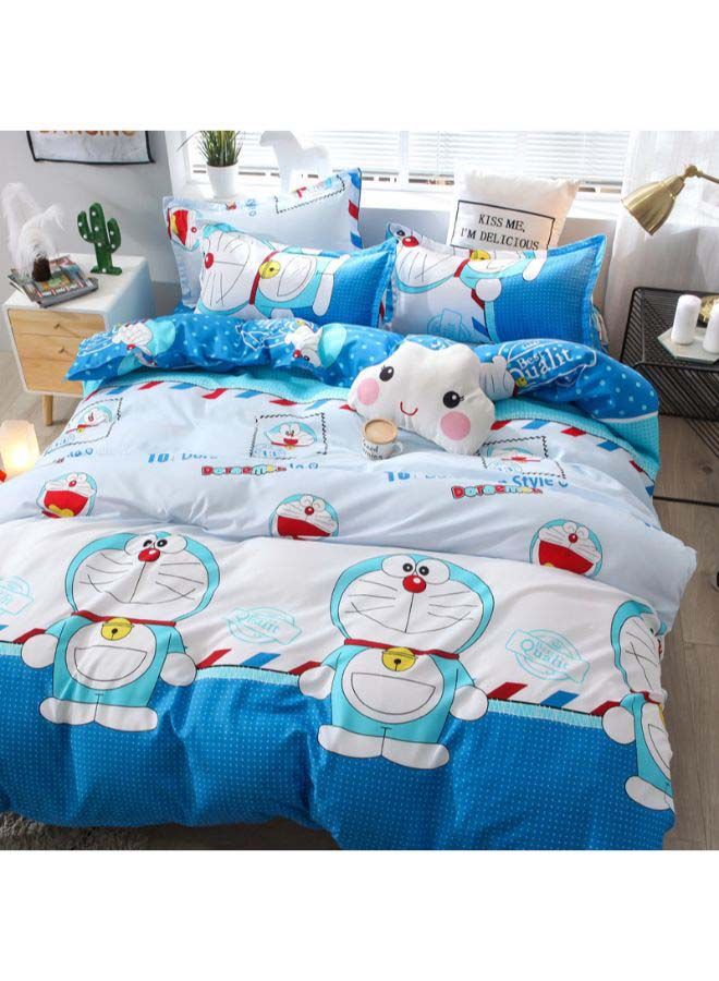 نيبمينينت 3-Pieces Of Doraemon Bedding Set polyester Blue/White - Image 3
