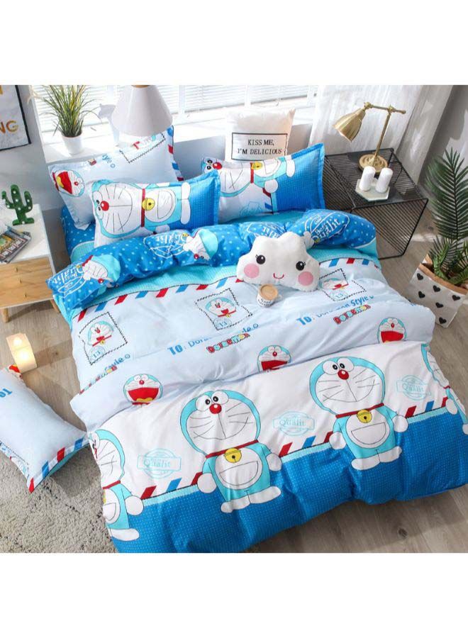 نيبمينينت 3-Pieces Of Doraemon Bedding Set polyester Blue/White - Image 2