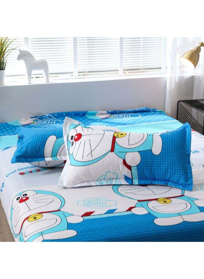 نيبمينينت 3-Pieces Of Doraemon Bedding Set polyester Blue/White - Image 5