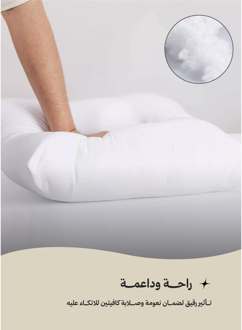 فن الراحة 4 وسائد أريكة بيضاء ناعمة ومريحة من الألياف الدقيقة الناعمة مع حشوة مريحة ودعم مثالي - وسائد للأريكة، السرير، المكتب، السيارة وأماكن الاسترخاء - Image 4