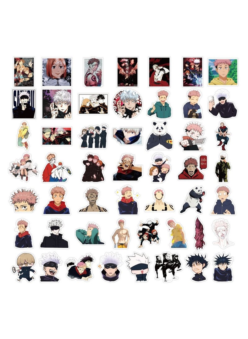 100 Pcs Jujutsu Kaisen Waterproof Stickers Cute Anime Cartoon Vinyl Aesthetic Sticker Laptop Skateboard Luggage Computer Water Bottle Graffiti Sticker Packs for Kids Teens Girls Adults - Image 3