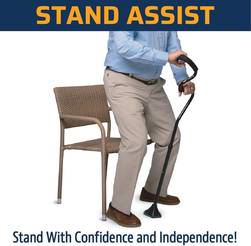 Strongarm Comfort Cane + Self Standing Lightweight Adjustable Walking Cane for Men & Women + Ergonomic Forearm Grip Stabilizes Wrist & Provides Extra Support & Stability (Red) - Image 2