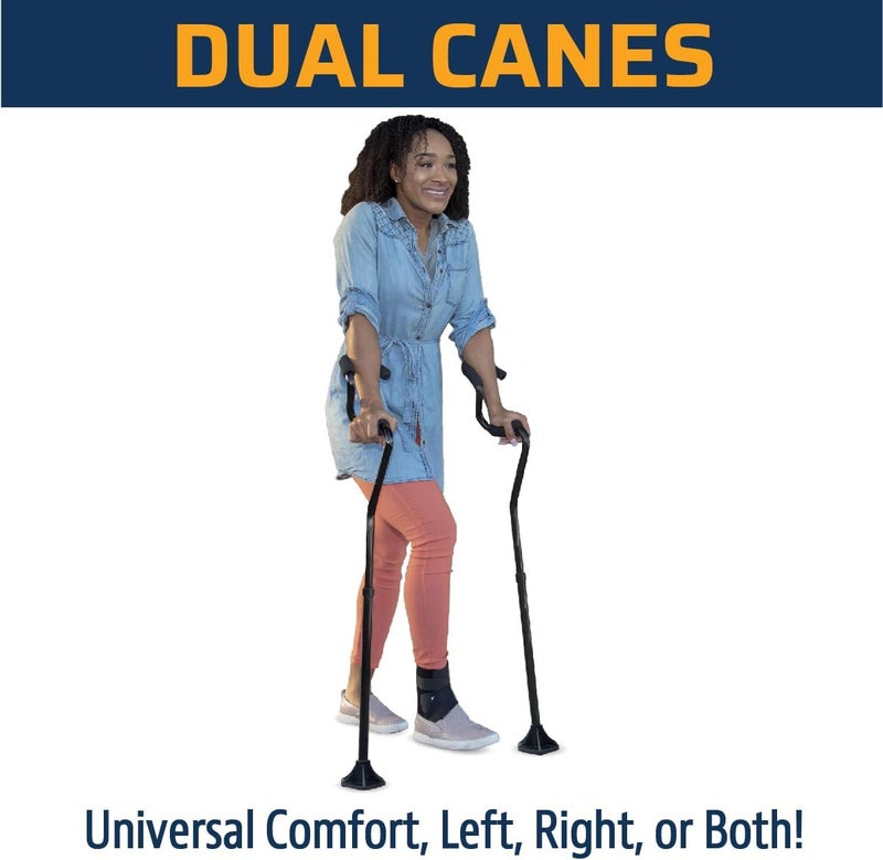 Strongarm Comfort Cane + Self Standing Lightweight Adjustable Walking Cane for Men & Women + Ergonomic Forearm Grip Stabilizes Wrist & Provides Extra Support & Stability (Red) - Image 5