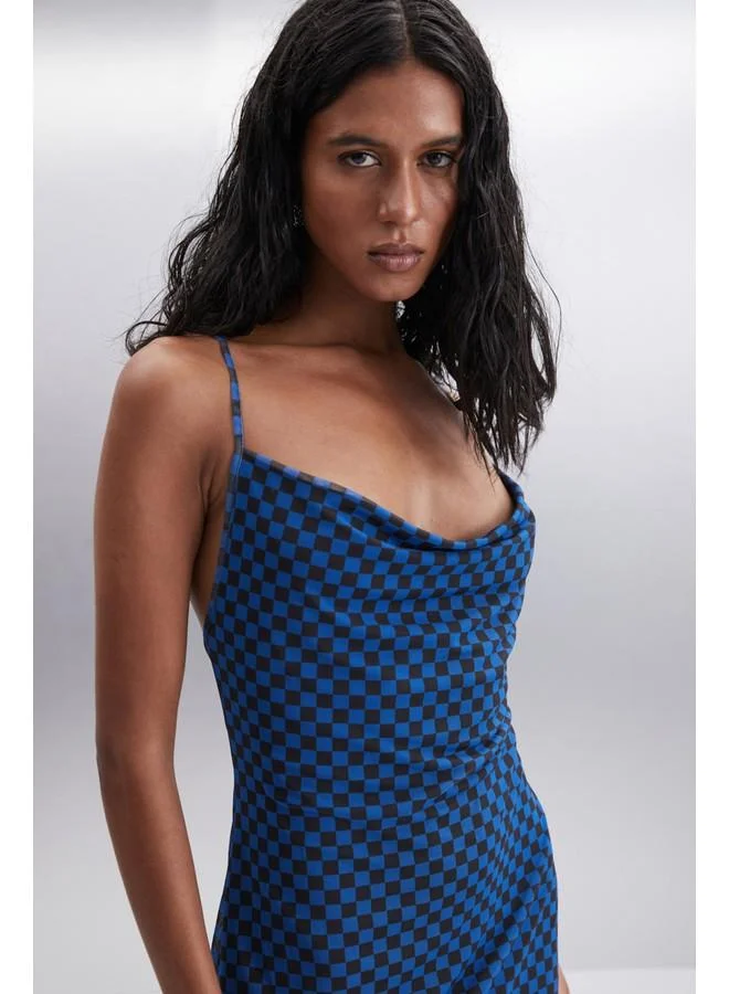 GRIMELANGE Grimelange Marigen Women's 100% Polyester Regular Black - Blue Dress