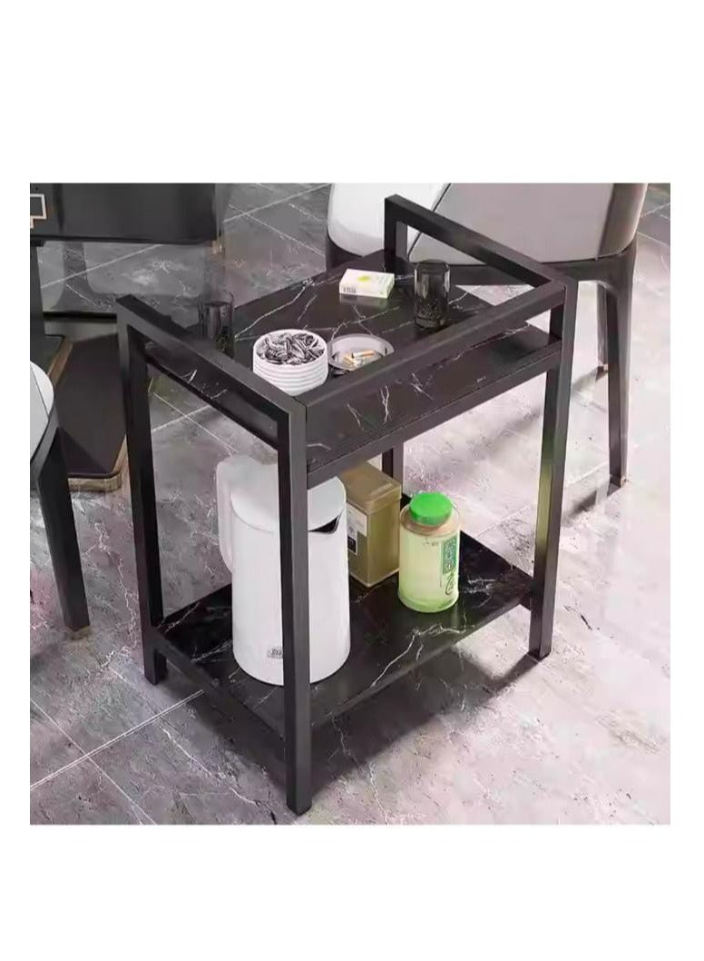 Marble Texture Coffee Table Sofa Side Table Black White Round Square Tea Table for Light Luxury Living Room Furniture - Image 1