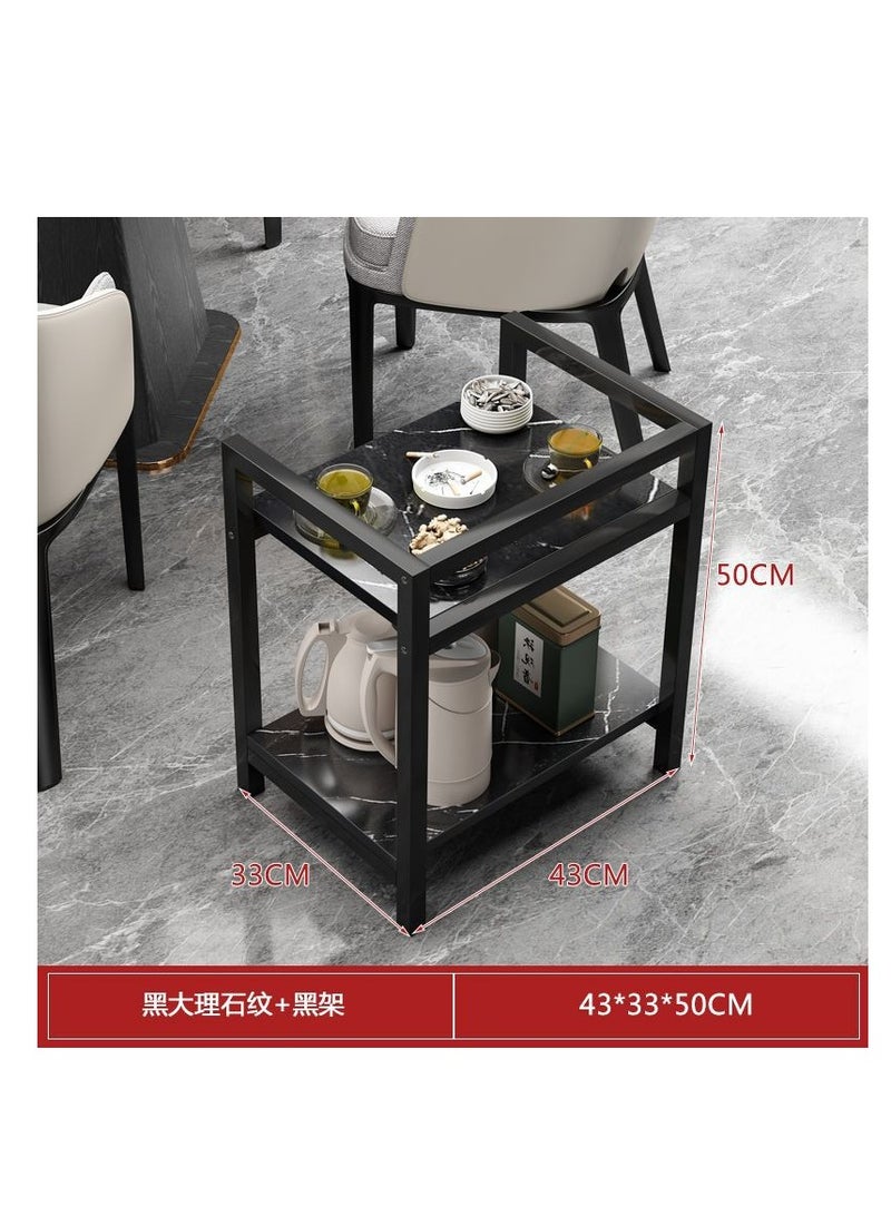 Marble Texture Coffee Table Sofa Side Table Black White Round Square Tea Table for Light Luxury Living Room Furniture - Image 2