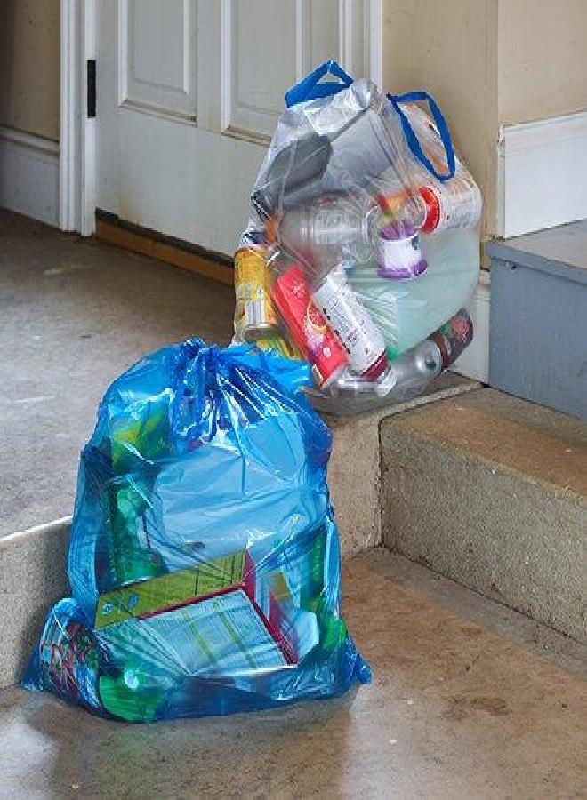 Hefty Recycling Trash Bags, Blue, 30 Gallon, 36 Count - Image 2