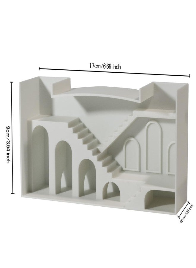 LingoFoto Aquarium Undergravel Fish Tunnel Hide Cave Corner Castle Tank Decorations Under Gravel Viewing Tunnel Fish & Shrimp Cave for Aquarium Hideout(White,Style A) - Image 3