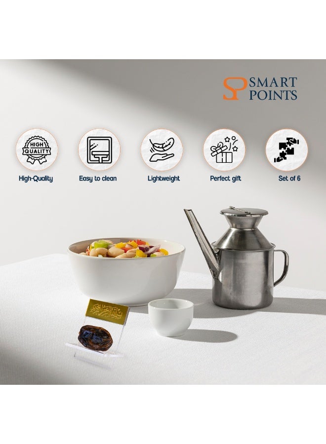 "سمارت بوينتس  " حامل تمر بكتابة بسم الله – طقم 6 قطع  | ديكور مائدة أنيق بالأكريليك الشفاف والذهبي لشهر رمضان والأعياد | آمن للطعام وقابل لإعادة الاستخدام بحجم 9×5 سم | مثالي للإفطار والسحور وتقديم الضيافة - Image 4