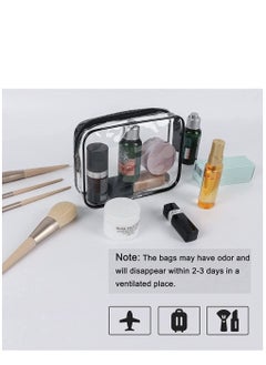 KASTWAVE Hand Bag Clear Makeup Bags Clear Cosmetics Bag Transparent Tote Bag Thick PVC Zippered Toiletry Carry Pouch Waterproof Makeup Artist Large Bag Diaper Shoulder Bag Beach Bag  - Image 2