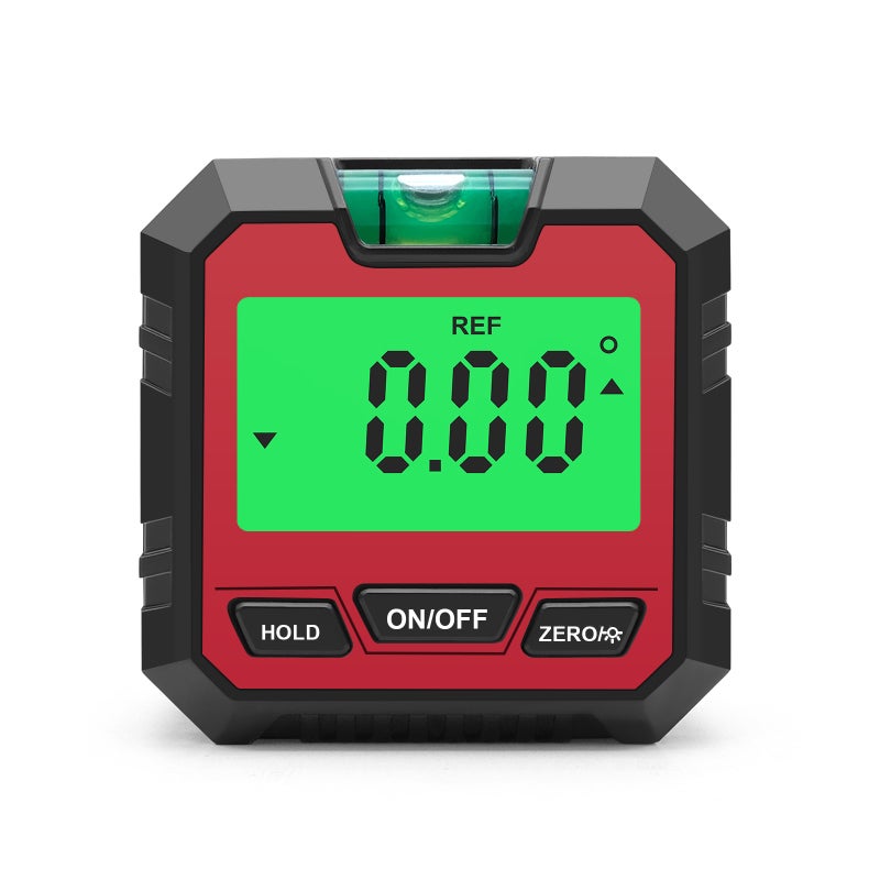 Digital Angle Finder: Red Ultra-small Portable Design - Magnetic Adsorption & Measurement Conversion Angle Measuring Tool for Precision Measuring Tasks - Image 1