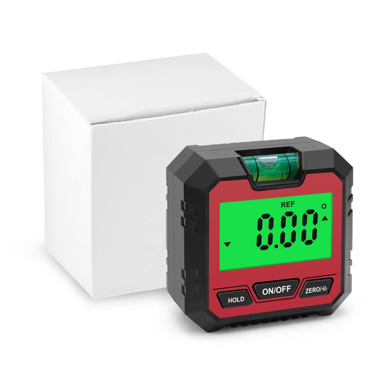 Digital Angle Finder: Red Ultra-small Portable Design - Magnetic Adsorption & Measurement Conversion Angle Measuring Tool for Precision Measuring Tasks - Image 2