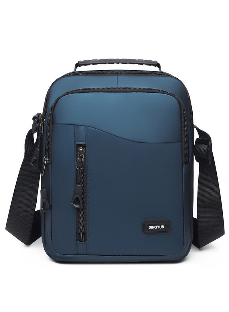 Qiccijoo Qiccijoo Small Crossbody Bag Messenger Bag for Men and Women Mini Shoulder Bag Sling Bag Travel Bag for Business Office School Satchel Bags Small Carry Bags Purse(Blue)  - Image 1