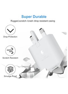 25W Fast Charger Plug for Samsung Galaxy And Other Smartphones, USB C Cable (White) - pzsku/ZBF3489F930F033EB2D70Z/45/_/1727834102/40a1e74d-615f-47ce-bb39-aea7382b2607