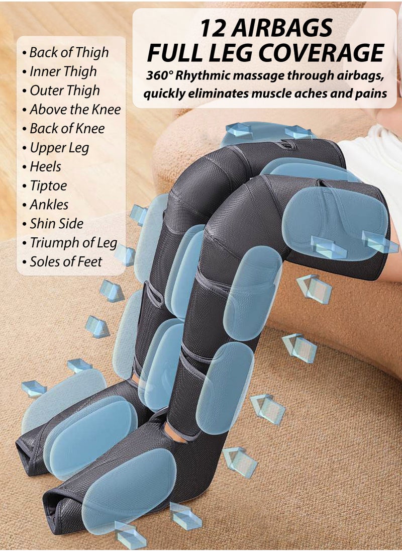 DBLEW Full Leg Calves Thigh And Foot Air Compression Massager Machine Pressure Recovery Lymphatic Drainage Therapy Calf Feet Blood Circulation Muscles And Tissue Pain Relief With Heat Rhythmic Compress  - Image 4