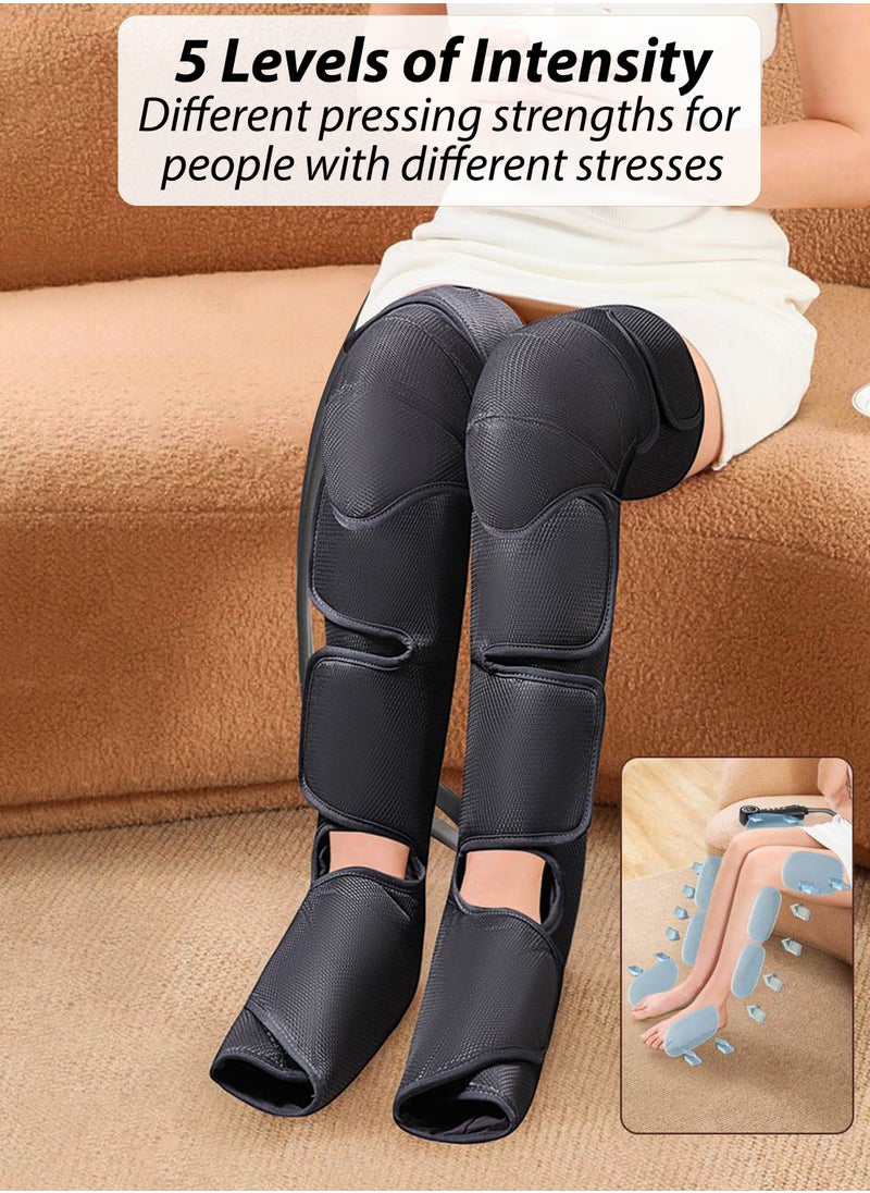 DBLEW Full Leg Calves Thigh And Foot Air Compression Massager Machine Pressure Recovery Lymphatic Drainage Therapy Calf Feet Blood Circulation Muscles And Tissue Pain Relief With Heat Rhythmic Compress  - Image 5