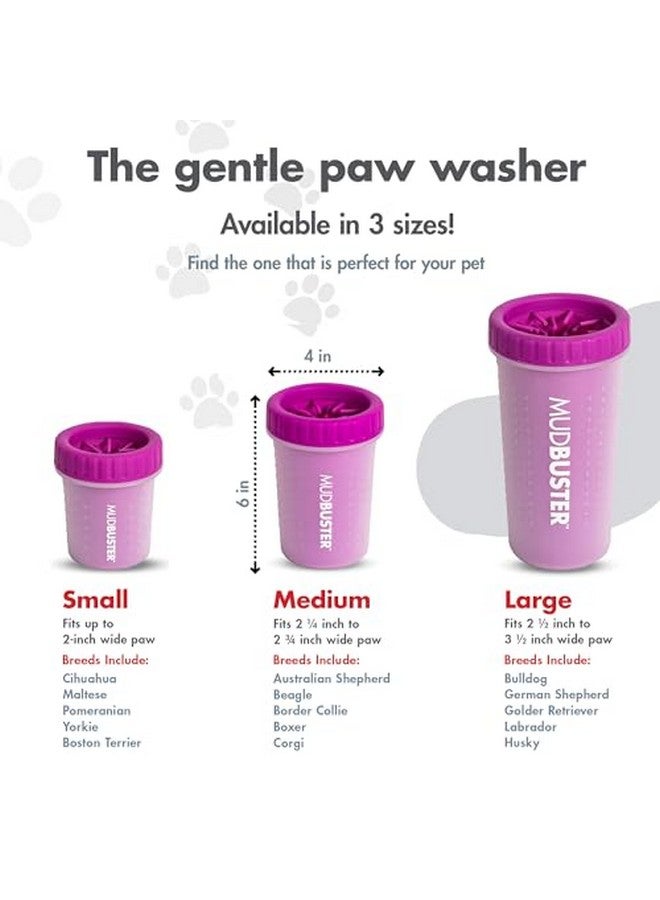 Dexas MudBuster Portable Dog Paw Washer/Paw Cleaner, Medium, Fuchsia - Image 3