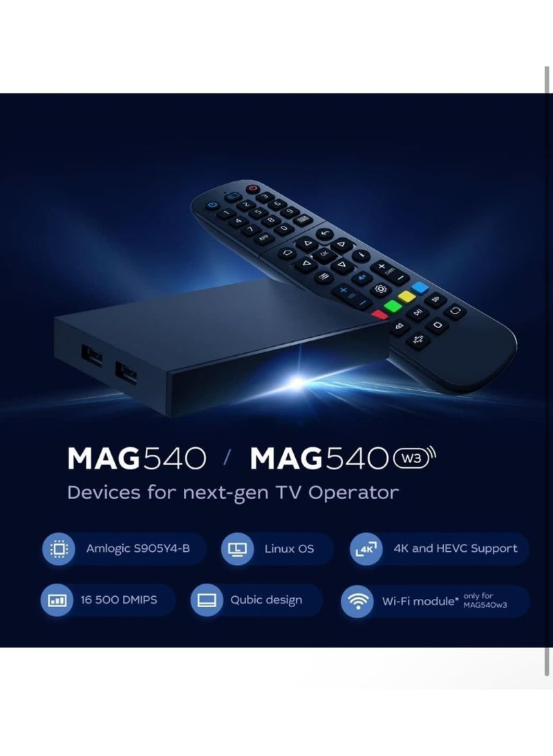 إنفومير جهاز MAG 540w3 الأصلي لتلفزيون الإنترنت 4K بنظام Linux مع واي فاي مزدوج 5G مدمج - Image 3