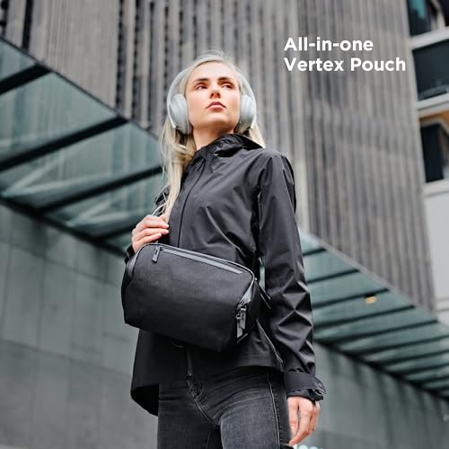 ALPAKA Vertex Pouch - All-in-One Sling Bag, EDC Pouch, and Desk Caddy - Fits an iPad Mini, Headphones, and More - Weatherproof Black X-Pac RX36 Fabric - Image 5