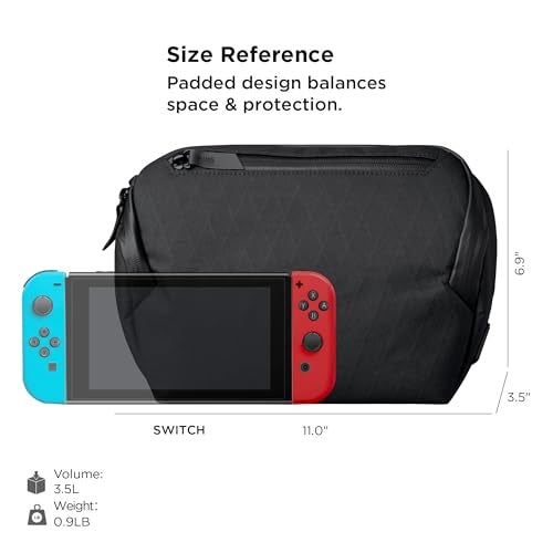 ALPAKA Vertex Pouch - All-in-One Sling Bag, EDC Pouch, and Desk Caddy - Fits an iPad Mini, Headphones, and More - Weatherproof Black X-Pac RX36 Fabric - Image 3