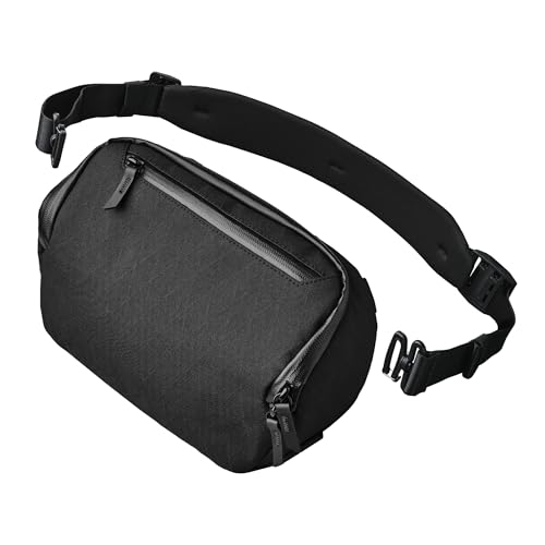 ALPAKA Vertex Pouch - All-in-One Sling Bag, EDC Pouch, and Desk Caddy - Fits an iPad Mini, Headphones, and More - Weatherproof Black X-Pac RX36 Fabric - Image 1