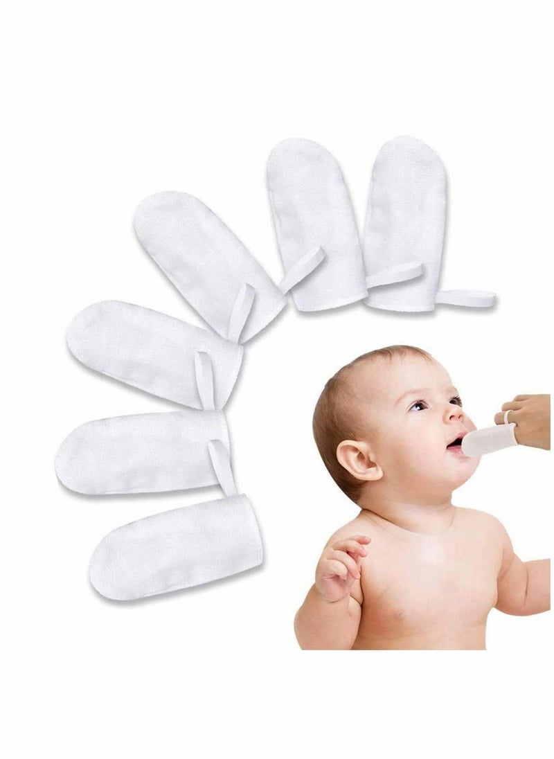 KASTWAVE Baby Finger Toothbrush, Soft Safe Oral Massage Toothbrush Tongue Cleaner Brushes Oral Sponges Dental Oral Care Sponge Swabs Training Hands for Newborn Infant Toddlers Kids Baby, 12PCS  - Image 1