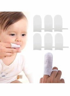 KASTWAVE Baby Finger Toothbrush, Soft Safe Oral Massage Toothbrush Tongue Cleaner Brushes Oral Sponges Dental Oral Care Sponge Swabs Training Hands for Newborn Infant Toddlers Kids Baby, 12PCS  - Image 3
