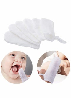 KASTWAVE Baby Finger Toothbrush, Soft Safe Oral Massage Toothbrush Tongue Cleaner Brushes Oral Sponges Dental Oral Care Sponge Swabs Training Hands for Newborn Infant Toddlers Kids Baby, 12PCS  - Image 2