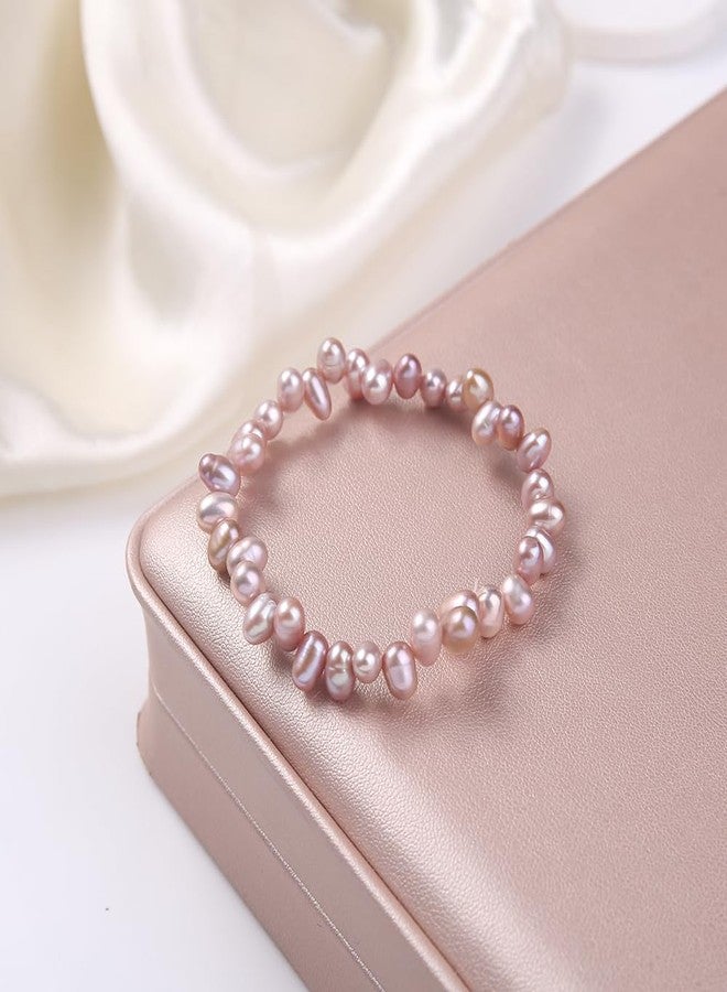 MilkyWay Freshwater Cultured Pearl Bracelet for Women,Handmade Natural Pearl Bracelets White Pearl Wrist Bracelets Bridesmaid Bridal Wedding Jewelry Gifts (Pearl 6-7mm Length:18 cm) - Image 5