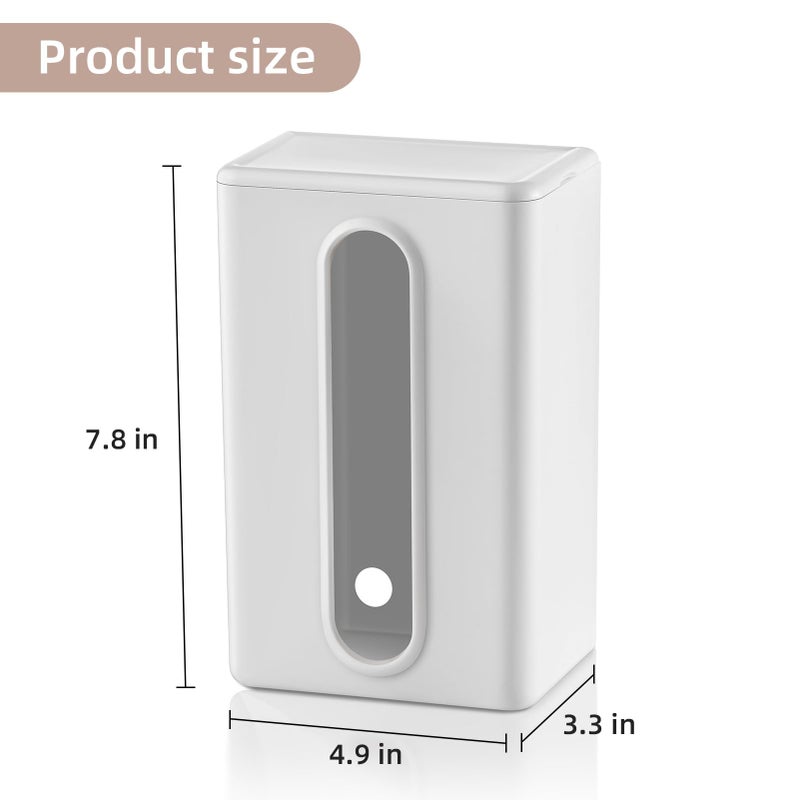 SUBEKYU Magnetic Dryer Sheet Holder for Laundry Room, Dryer Sheet Container ,Dryer Sheet Dispenser,Wall Dryer Sheet Box for Laundry Organization and Storage,Plastic Fabric Sheet Holder with Lid,Cream White - Image 2