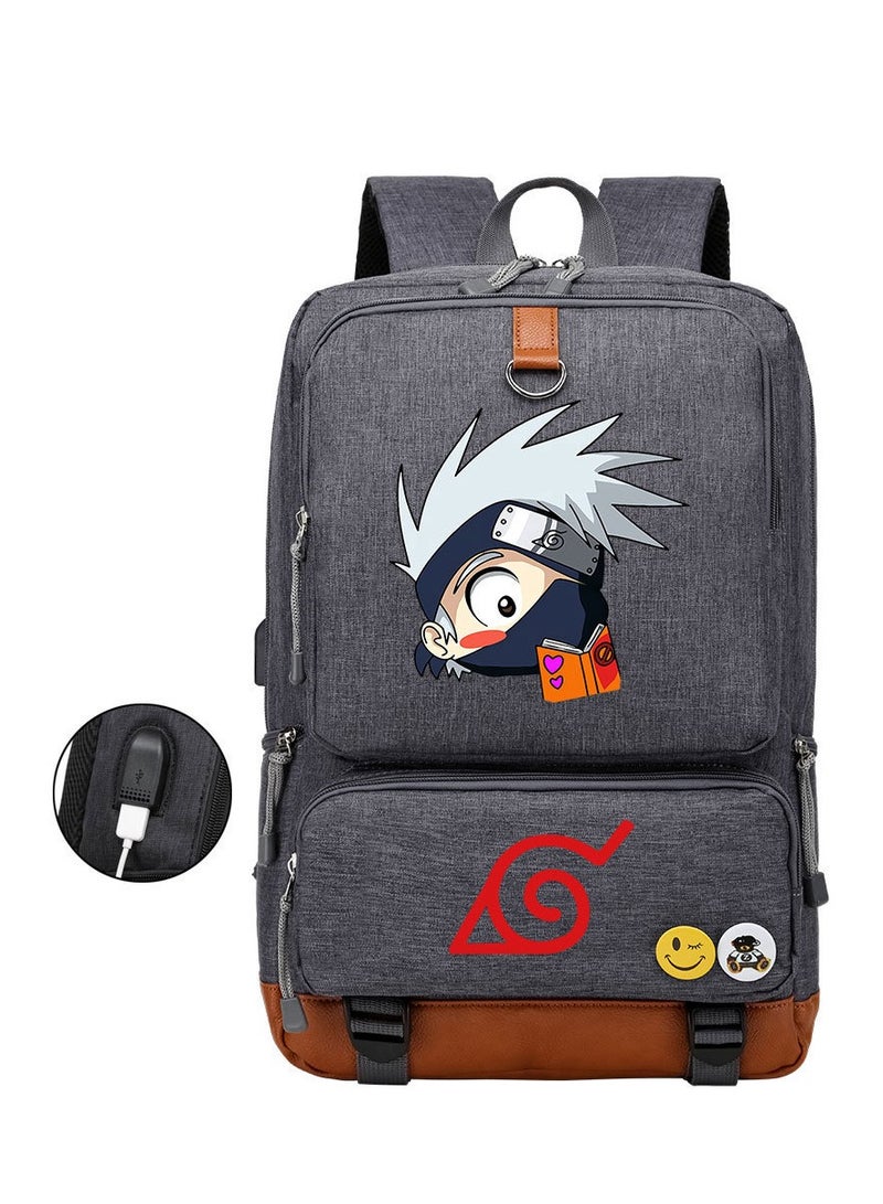 Naruto Teenage Students Men And Women Printed Casual Travel Backpack