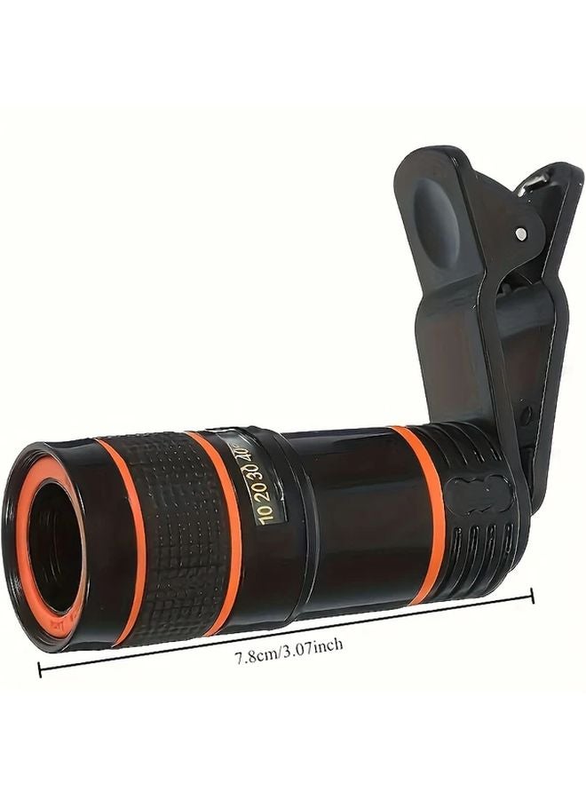 Telescope Accessories 8x Optical Zoom Lens Manual Focus Clip On For Smartphones - Image 3