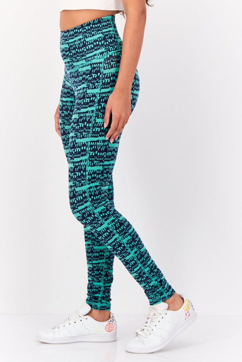 Reebok Women Tight Fit Brand Logo Outdoor Tights, Multicolor - Image 2